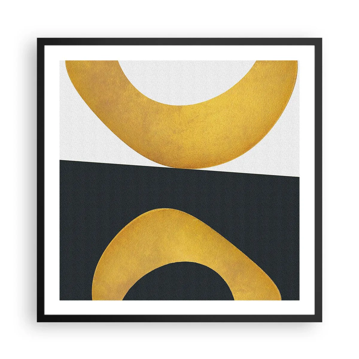 Poster în ramă neagră - În primul rând: aurul - 60x60 cm