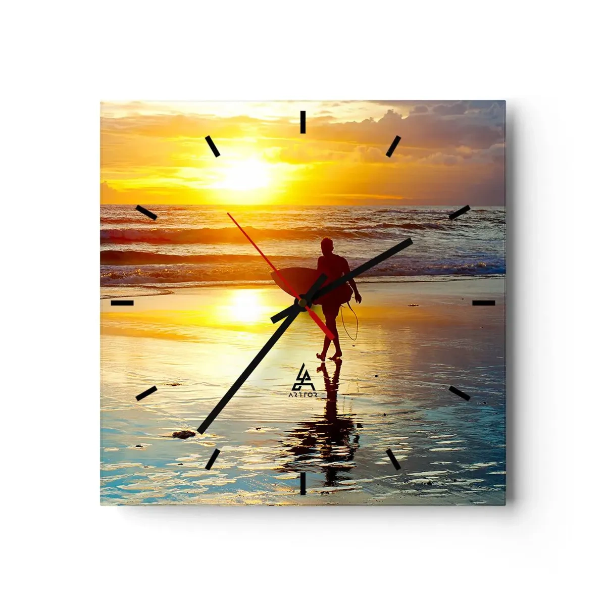 Ceas de perete - Ceas pe sticlă - Întoarcerea războinicului - 40x40 cm