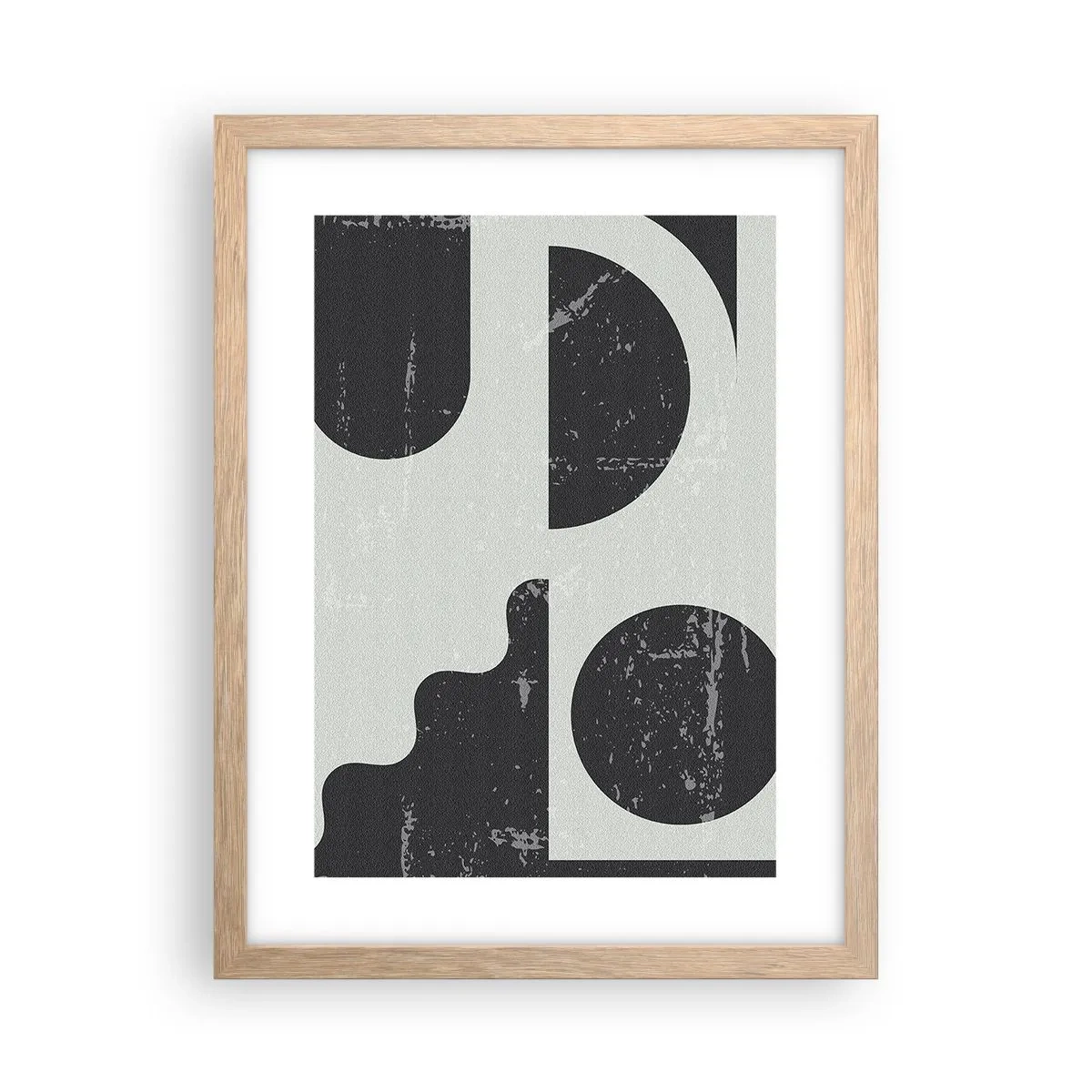 Poster în ramă de stejar deschis - Compoziție deasupra și dedesubt - 30x40 cm