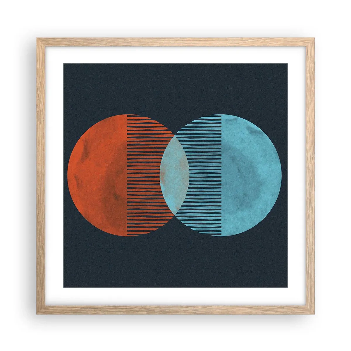 Poster în ramă de stejar deschis - Fantezie astronomică - 50x50 cm