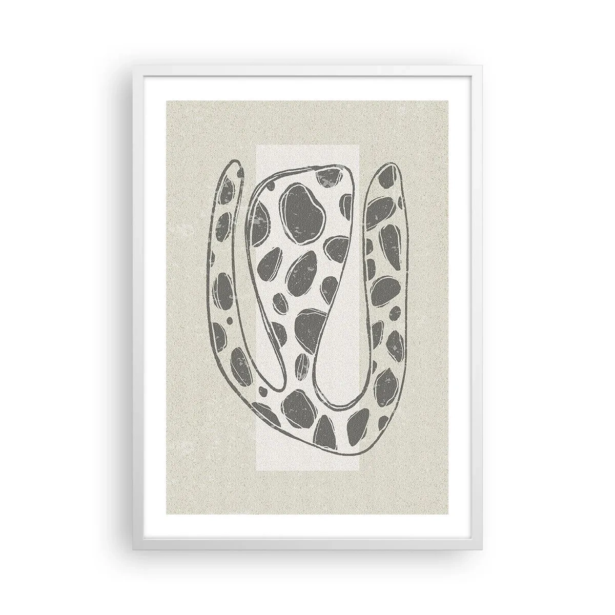 Poster în ramă albă - O creatură bizară - 50x70 cm