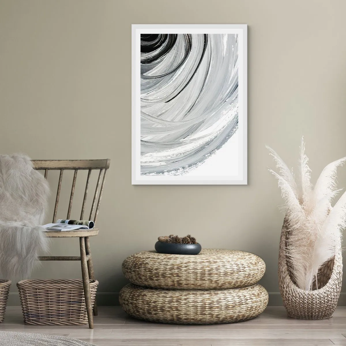 Poster în ramă albă - Compoziție orbitală - 50x70 cm