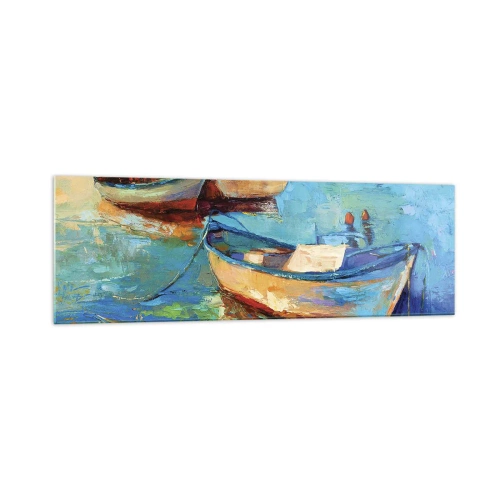 Tablou pe sticlă - Într-un golf de aur - 160x50 cm