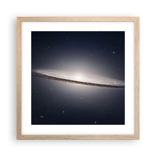 Poster în ramă de stejar deschis - Cu mult timp în urmă, într-o galaxie foarte, foarte îndepărtată... - 40x40 cm
