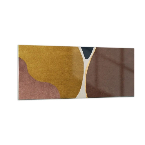 Tablou pe sticlă - Abstracție - un loc în spațiu - 100x40 cm