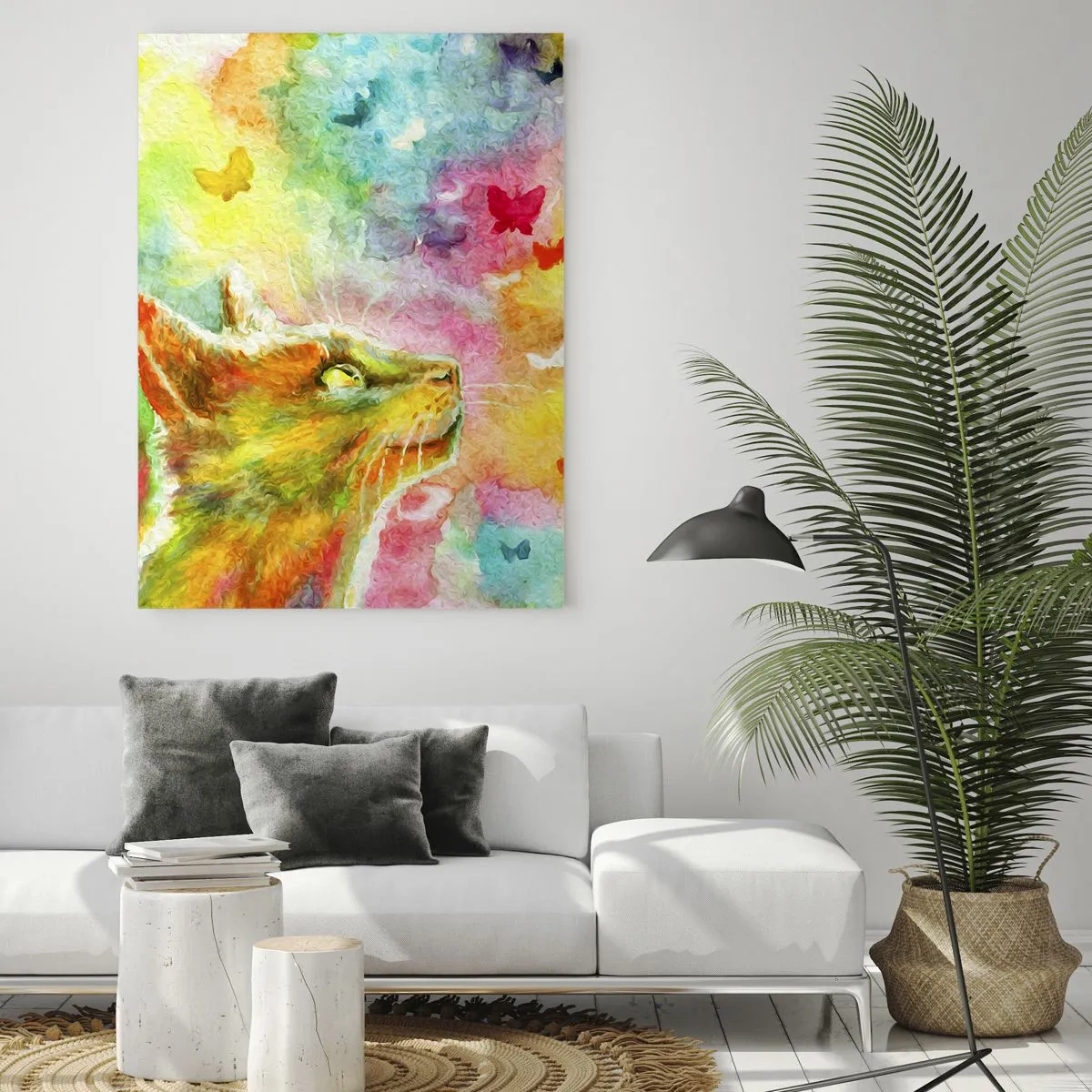 Tablou pe sticlă - Raiul pisicilor - 50x70 cm