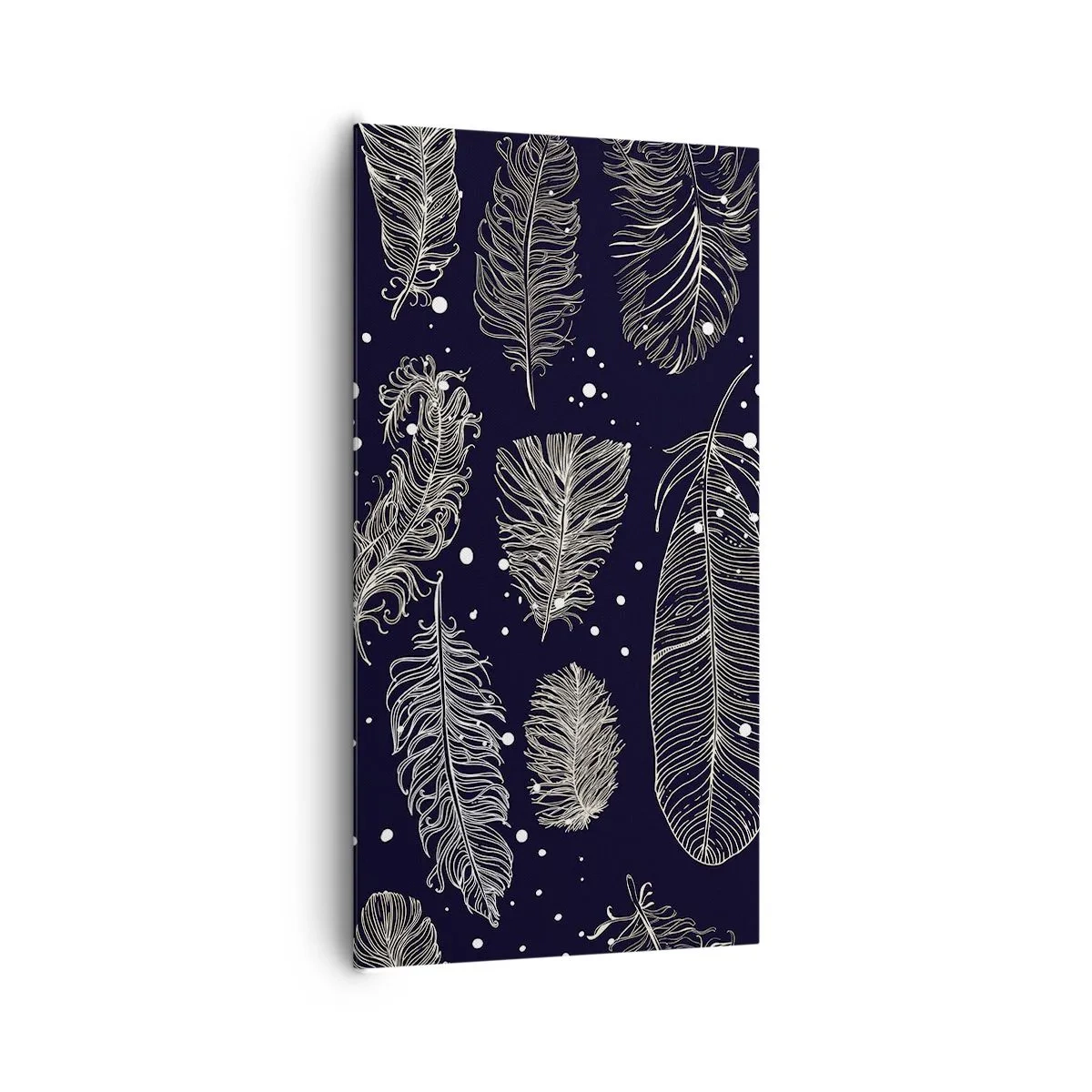 Tablou pe pânză - Dantelă cu pene - 65x120 cm