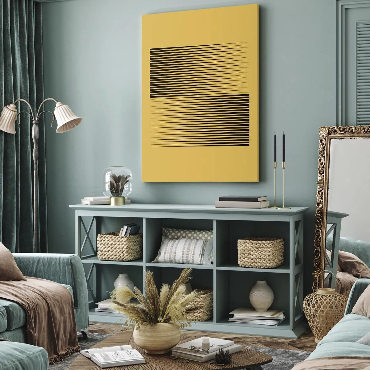 Tablou pe pânză - Pătratul contrariilor - 70x100 cm