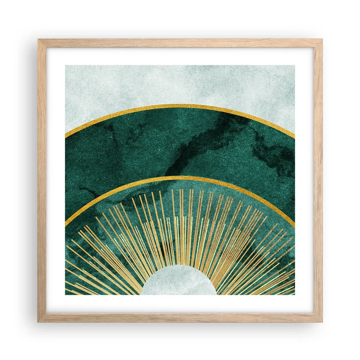Poster în ramă de stejar deschis - Un alt sistem solar - 50x50 cm