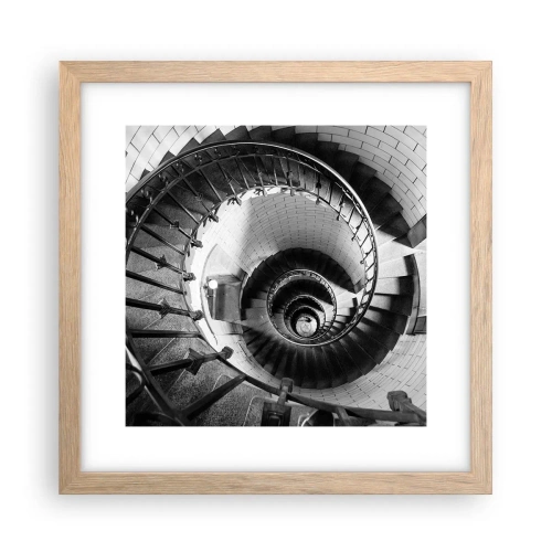 Poster în ramă de stejar deschis - Din ce în ce mai sus - 30x30 cm