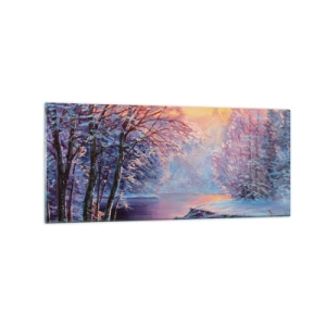 Tablou pe sticlă - Culorile iernii - 120x50 cm