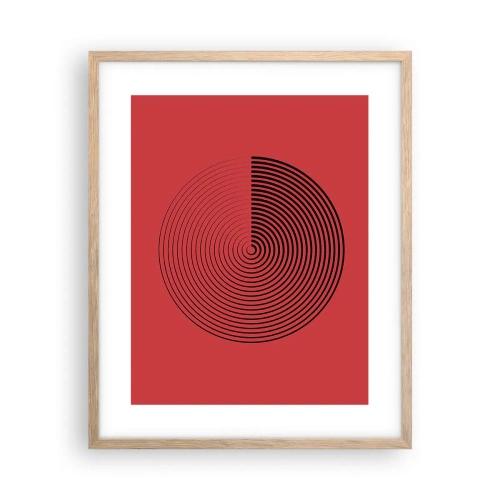 Poster în ramă de stejar deschis - Mișcare circulară - 40x50 cm