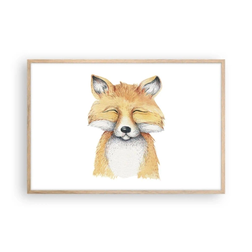 Poster în ramă de stejar deschis - Mofturi de vulpe - 91x61 cm