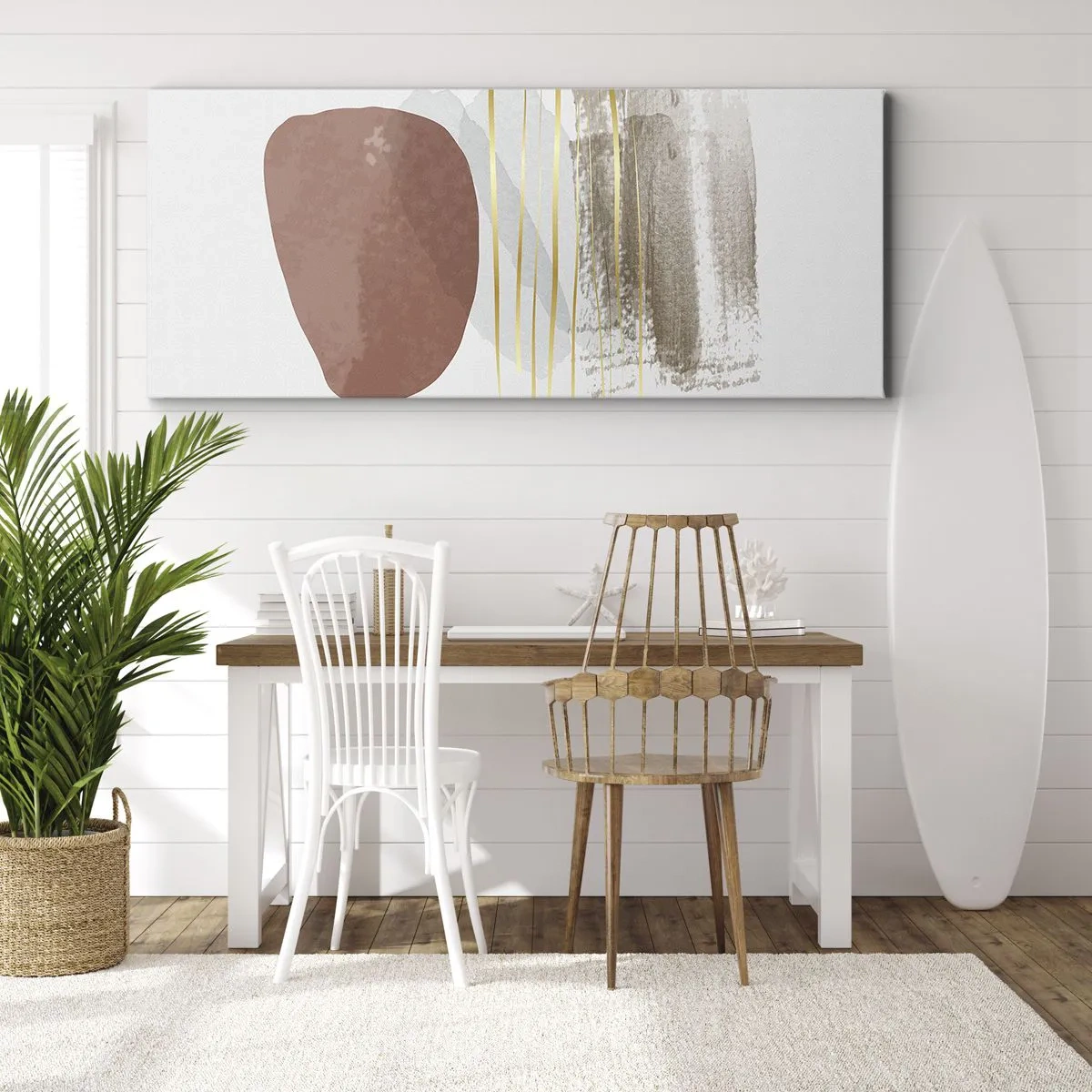 Tablou pe pânză - Colonadă abstractă - 100x40 cm
