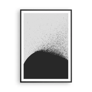 Poster în ramă neagră - Mișcarea particulelor - 70x100 cm