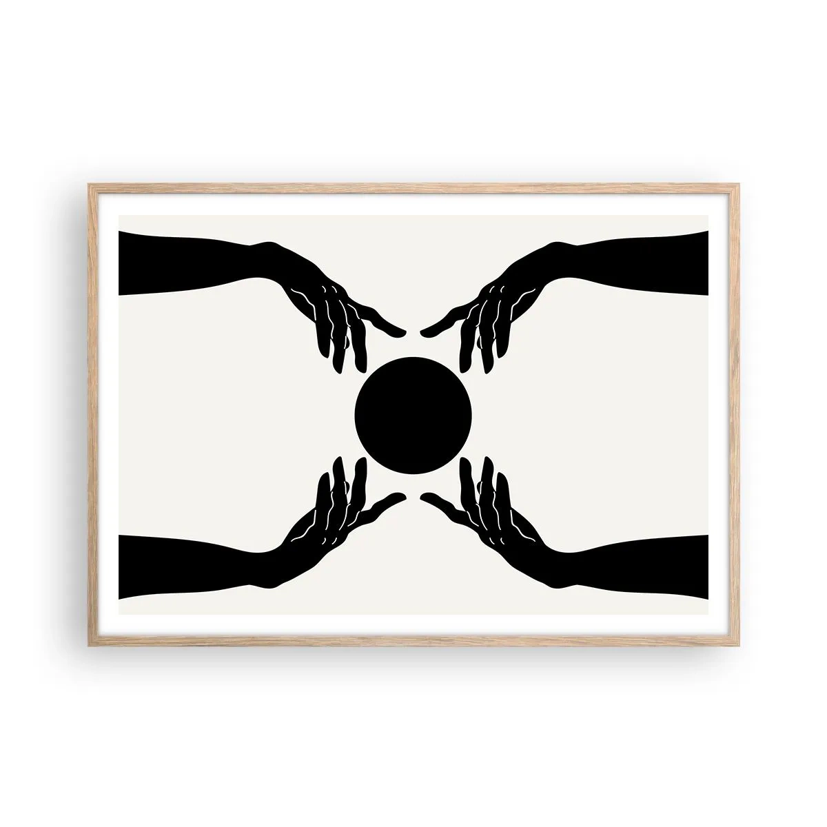 Poster în ramă de stejar deschis - Semnul secret - 100x70 cm