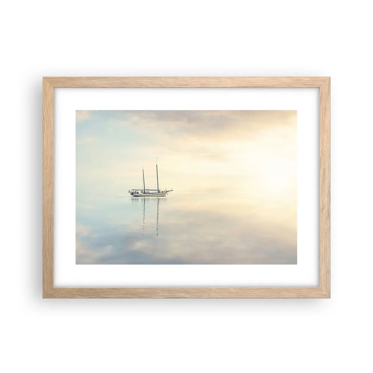 Poster în ramă de stejar deschis - În tăcerea mării - 40x30 cm