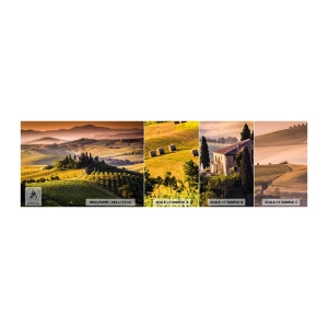 Mostră tapet autocolant Deluxe Sticker - Arcadia - peisaj toscan - Peisaj, Toscana, Podgoriile - 100x30 cm