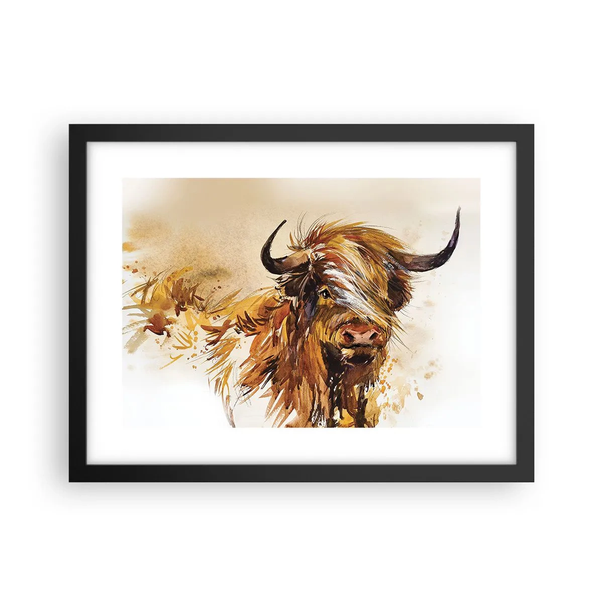 Poster în ramă neagră - Mândria vânătorului - 40x30 cm