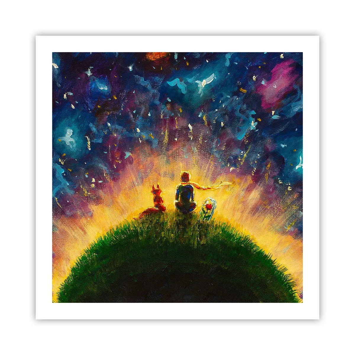 Poster - Dragoste și prietenie - întreaga lume - 60x60 cm