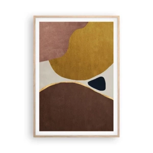 Poster în ramă de stejar deschis - Abstracție - un loc în spațiu - 70x100 cm