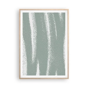Poster în ramă de stejar deschis - Abstracție în stil de iarnă - 70x100 cm
