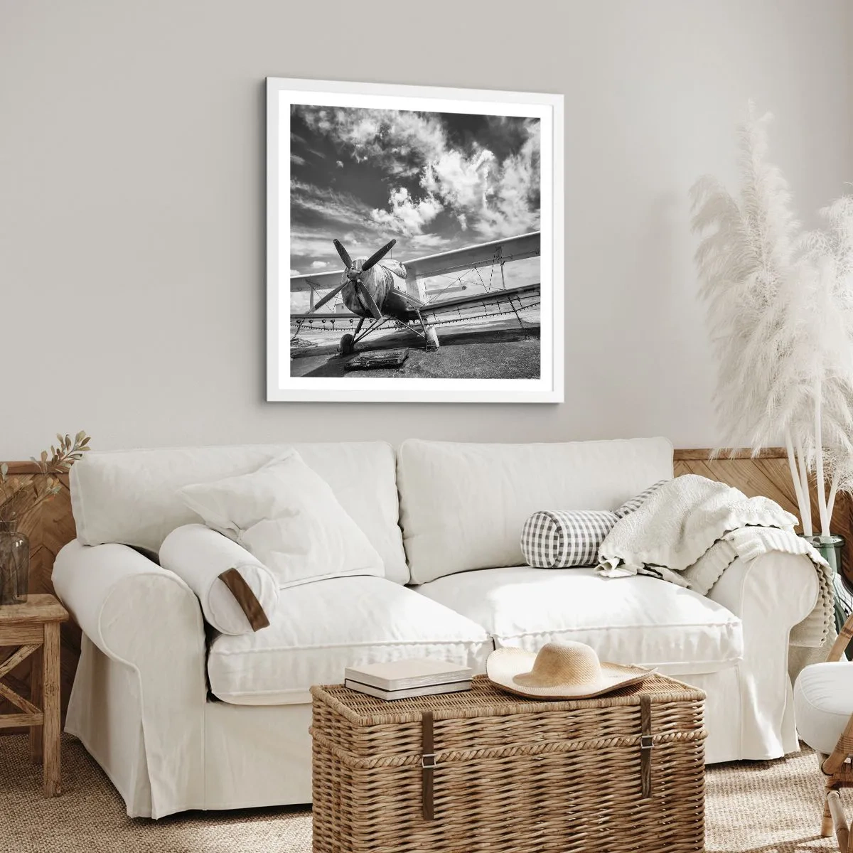 Poster în ramă albă - Abia aștept! - 40x40 cm