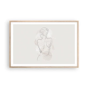 Poster în ramă de stejar deschis - Ca un instrument sensibil - 91x61 cm