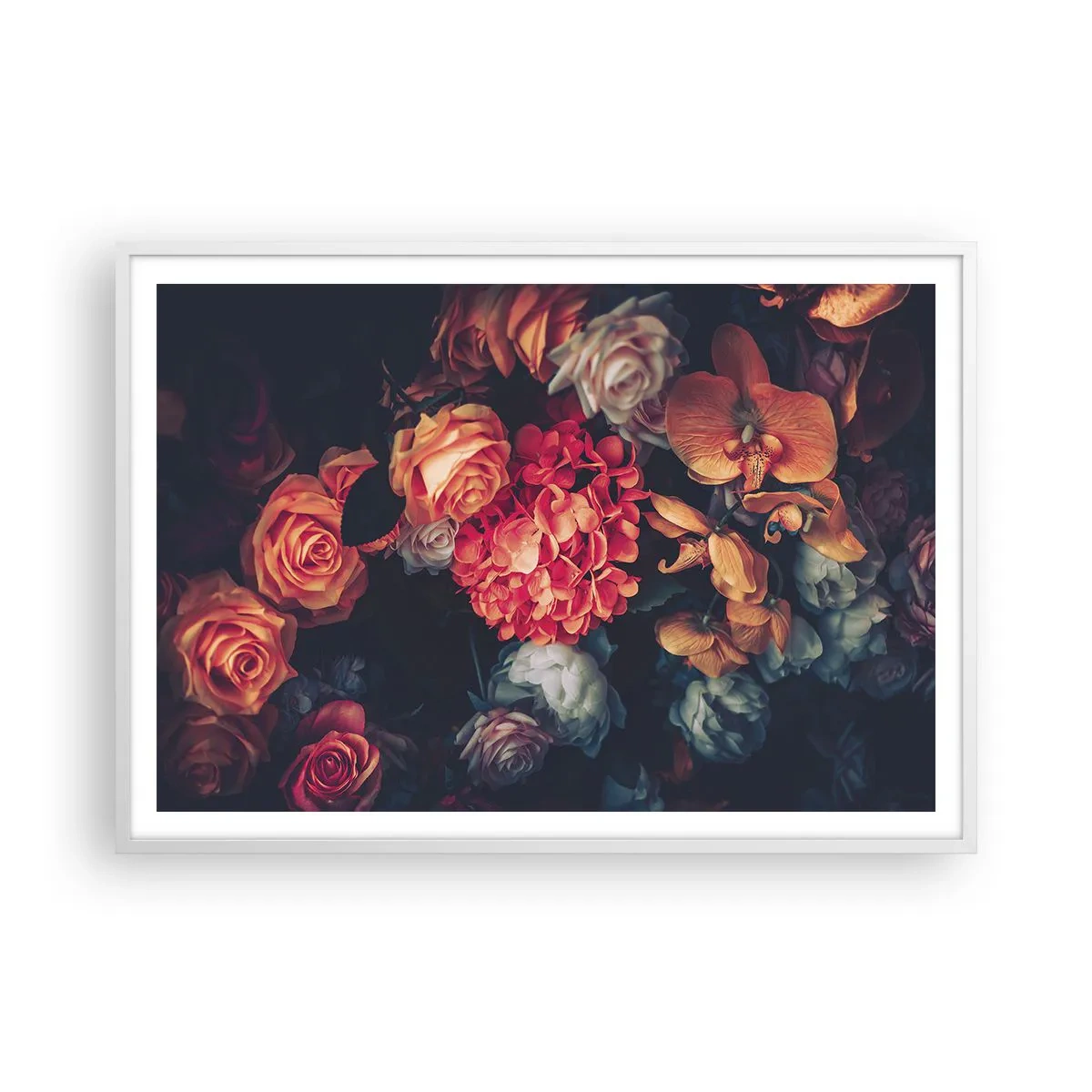 Poster în ramă albă - Ca la maeștri olandezi - 100x70 cm
