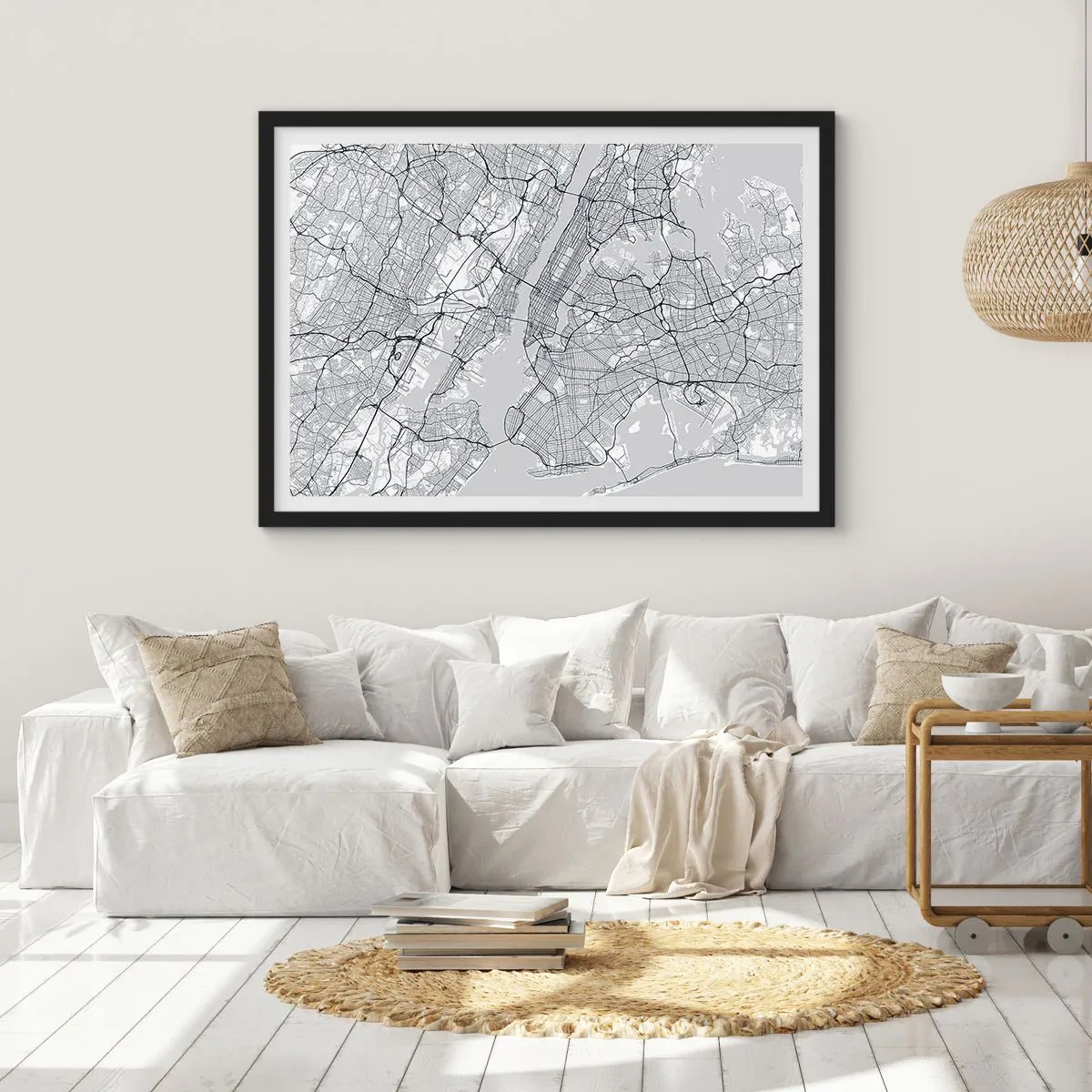 Poster în ramă neagră - Anatomia unei metropole - 70x50 cm
