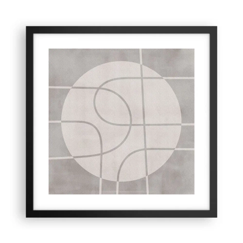 Poster în ramă neagră - Circular și drept înainte - 40x40 cm