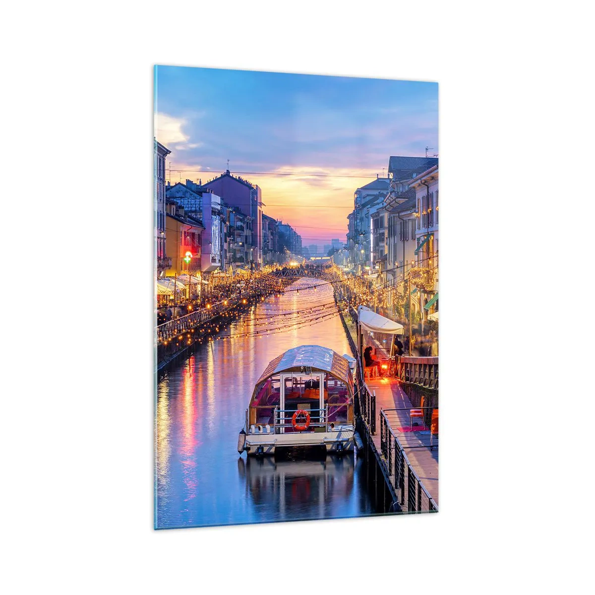 Tablou pe sticlă - O seară de lumină și distracție - 70x100 cm