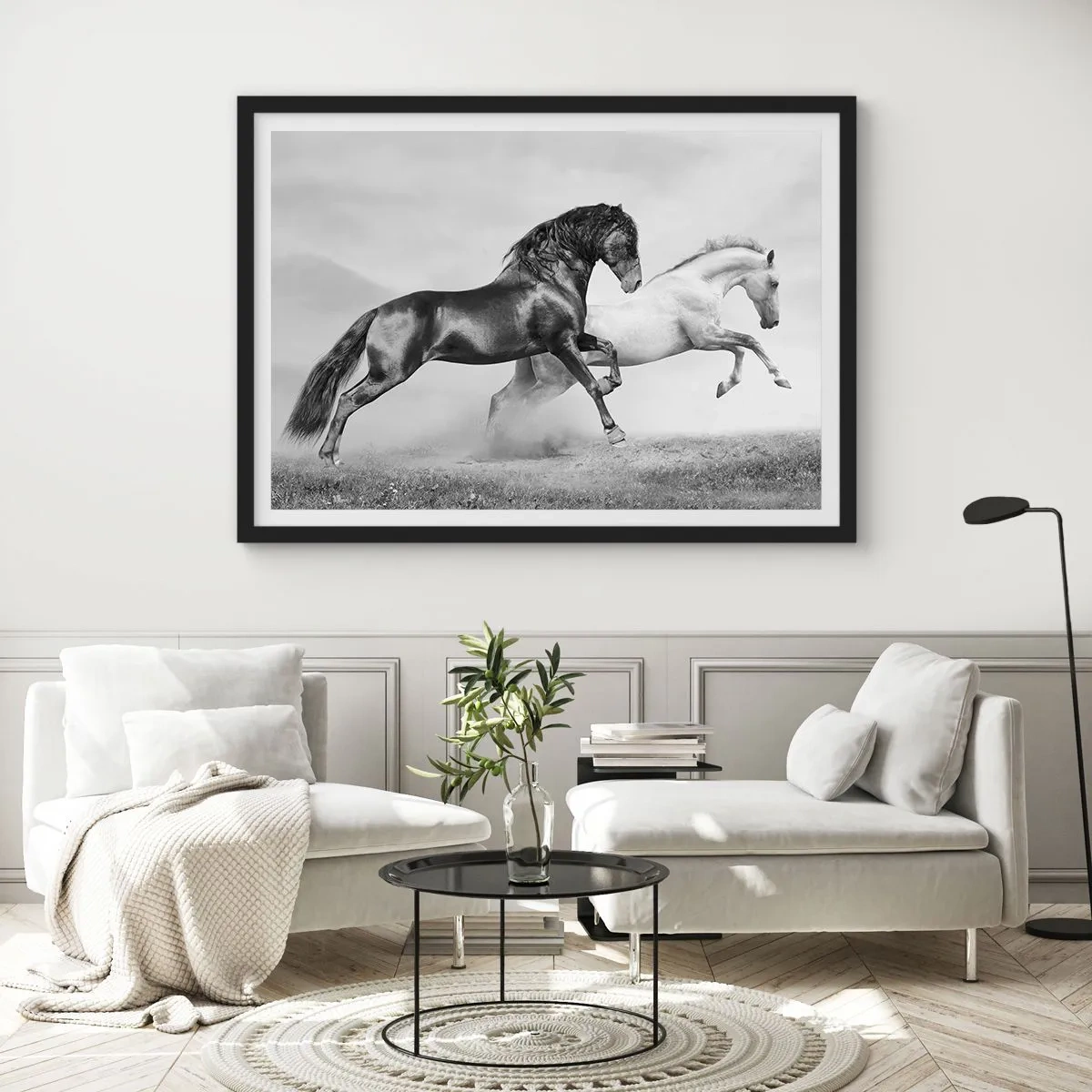 Poster în ramă neagră - Îngeri și demoni - 91x61 cm
