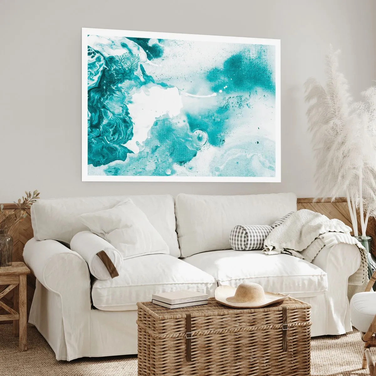Poster - Câmpii inundabile de albastru - 91x61 cm