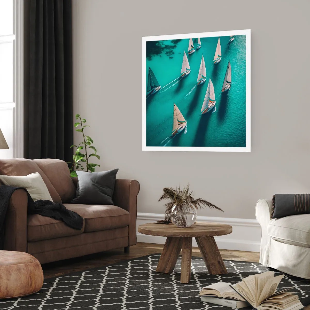 Poster - Cursa cu vântul - 30x30 cm
