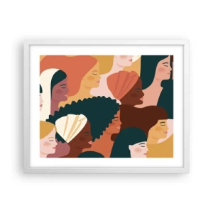 Poster în ramă albă - Numai feminitate - 50x40 cm