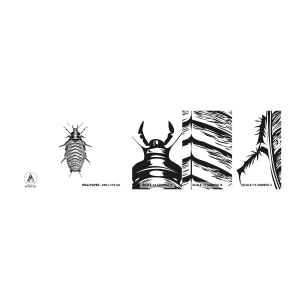 Mostră tapet autocolant Deluxe Sticker - Ce specimen! - Insectă, Gândac de bucătărie, Minimalism - 100x30 cm