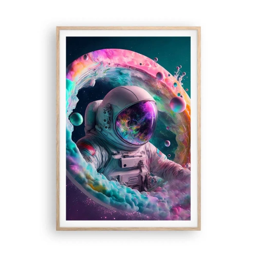 Poster în ramă de stejar deschis - Poarta stelară - 70x100 cm