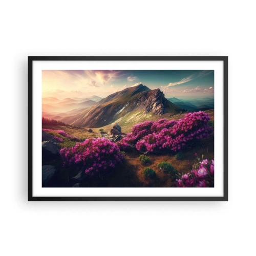 Poster în ramă neagră - Vara la munte - 70x50 cm