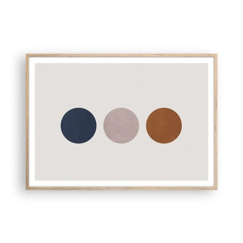 Poster în ramă de stejar deschis - Simbol de excelență - 100x70 cm