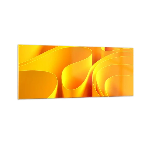 Tablou pe sticlă - Ca niște valuri de soare - 100x40 cm