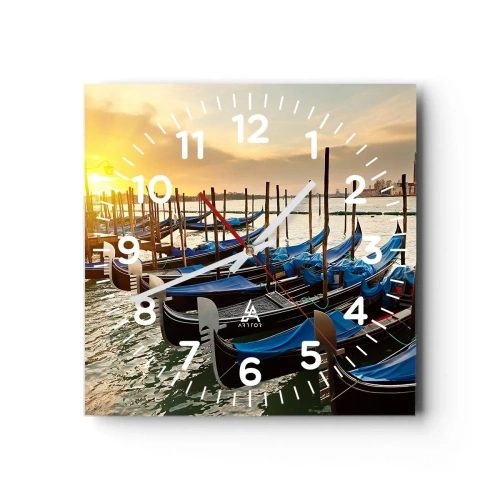 Ceas de perete - Ceas pe sticlă - Înainte de a începe agitația - 30x30 cm