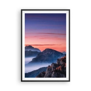 Poster în ramă neagră - Peste văi - 61x91 cm