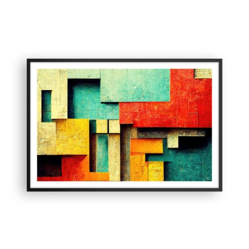 Poster în ramă neagră - Festival de unghiuri drepte - 91x61 cm