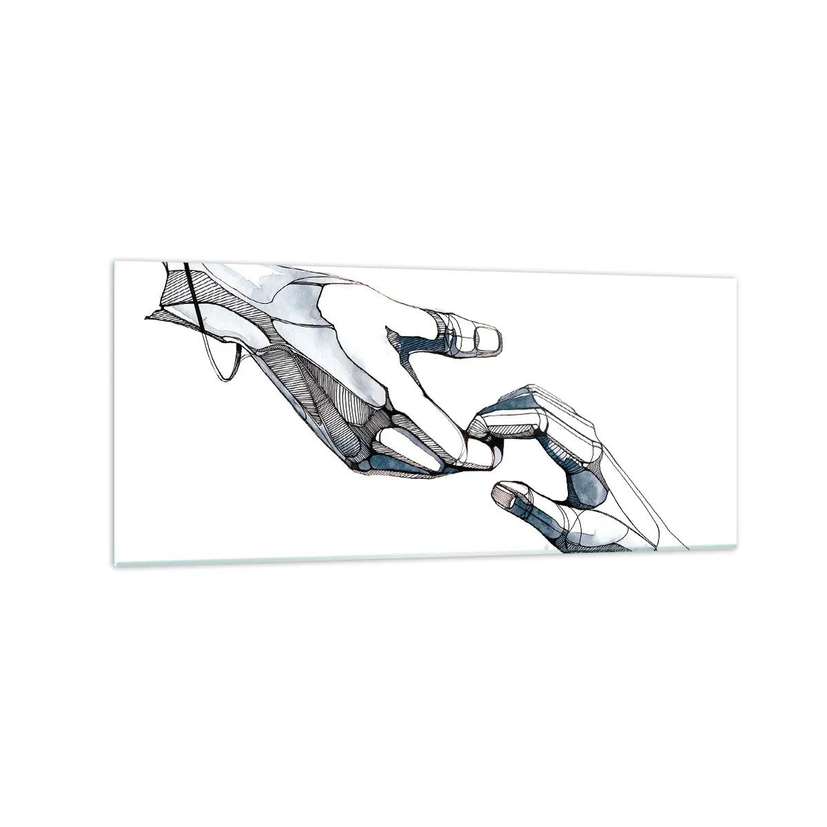 Tablou pe sticlă - Gest frumos - 120x50 cm