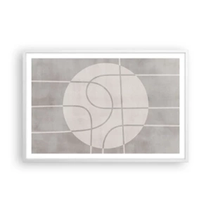 Poster în ramă albă - Circular și drept înainte - 91x61 cm