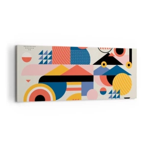 Tablou pe pânză - Compoziție: joacă-te - 100x40 cm