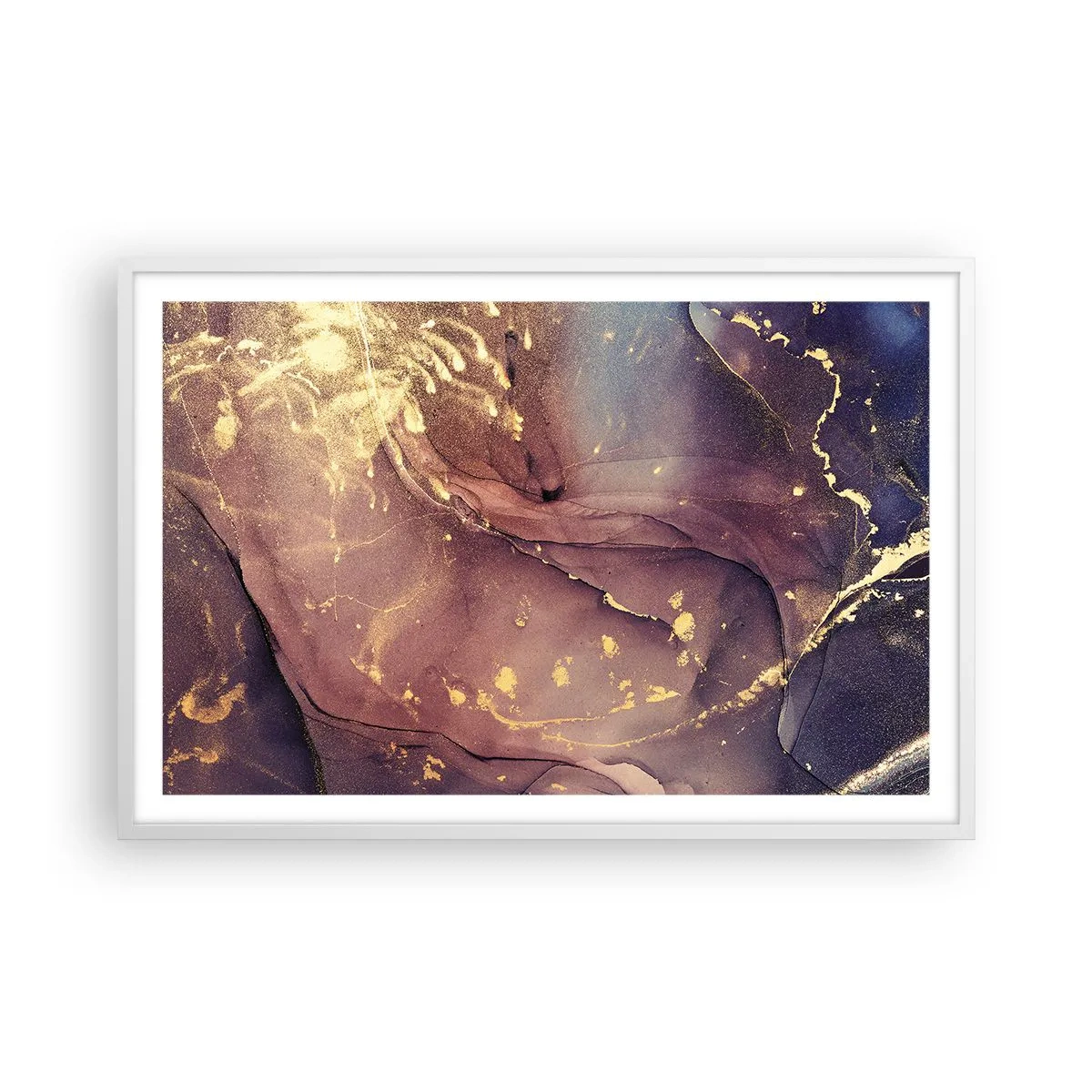 Poster în ramă albă - Materie și spirit - 91x61 cm