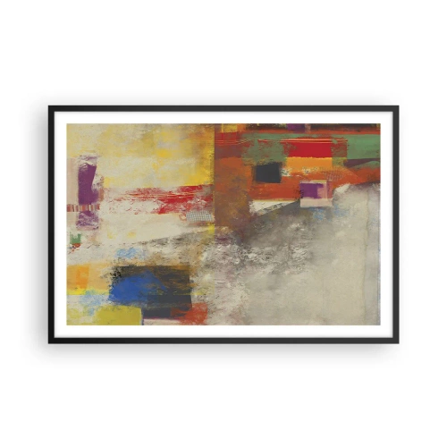 Poster în ramă neagră - Geometria culorilor - 91x61 cm