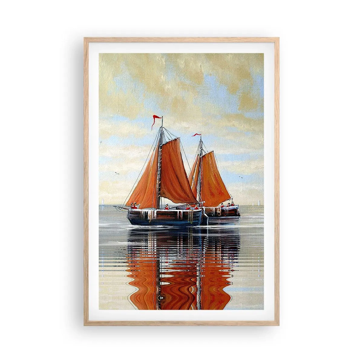 Poster în ramă de stejar deschis - Hei, marinarule, navighează... - 61x91 cm